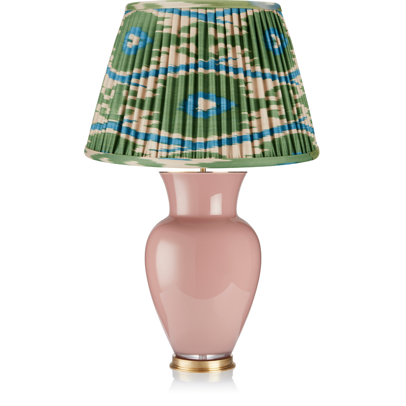 GREEN AND BLUE IKAT LAMPSHADES