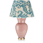 LIGHT BLUE AND CREAM IKAT LAMPSHADE