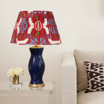 RED SILK IKAT LAMPSHADE- 1 X 10"