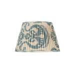 LIGHT BLUE AND DARK BLUE SILK IKAT LAMPSHADE SHOT