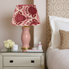 BURGUNDY AND MAGENTA IKAT LAMPSHADE