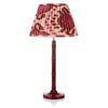 BURGUNDY AND MAGENTA IKAT LAMPSHADE