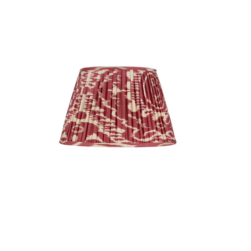 BURNT RED AND CREAM IKAT LAMPSHADE