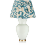 LIGHT BLUE AND CREAM IKAT LAMPSHADE