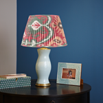 RASPBERRY AND GREEN IKAT LAMPSHADES  - LOW IN STOCK