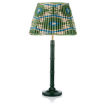 SMALL BAMBOO LACQUERED LAMP IN GREEN