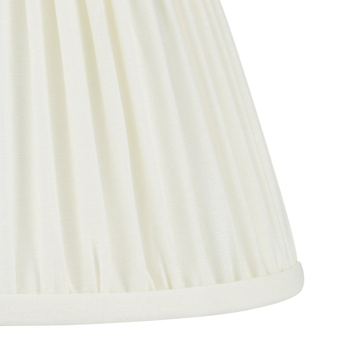 Ivory pleated shop lamp shade