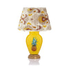 GREY AND MUSTARD YELLOW SILK IKAT LAMPSHADES - ONLY 2 X 16" LEFT