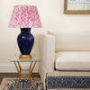 PINK SILK IKAT LAMPSHADES, 1 X 16" LEFT, 1 X 20" UK