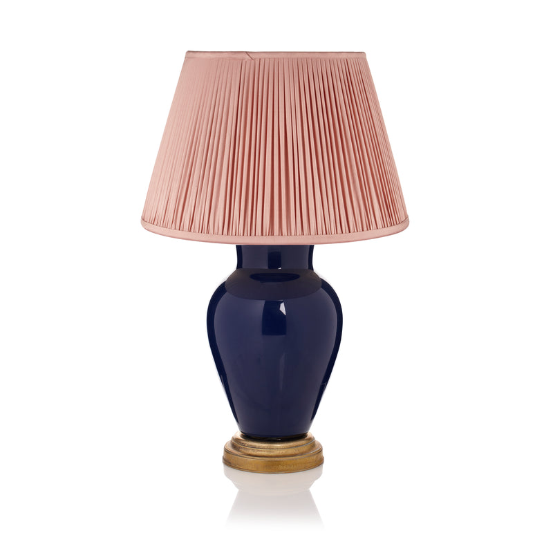 PLEATED SILK LAMPSHADE IN DUSTY PINK