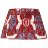 RED SILK IKAT LAMPSHADES SHOT