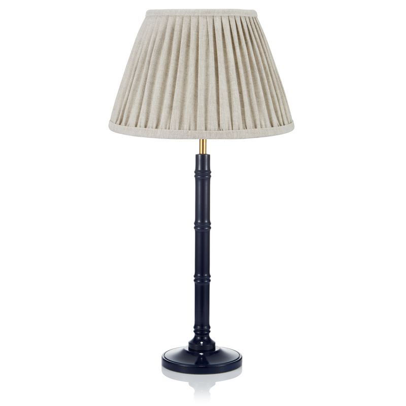 SMALL BAMBOO LACQUERED LAMP IN NAVY