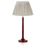 SMALL BAMBOO LACQUERED LAMP IN BURGUNDY