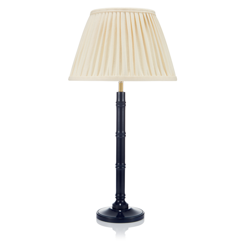 SMALL BAMBOO LACQUERED LAMP IN NAVY