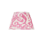 PINK SILK IKAT LAMPSHADES, 1 X 16" LEFT, 1 X 20" UK