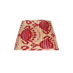 PINK AND RED SILK IKAT LAMPSHADES SHOT
