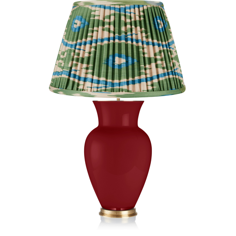 GREEN AND BLUE IKAT LAMPSHADES