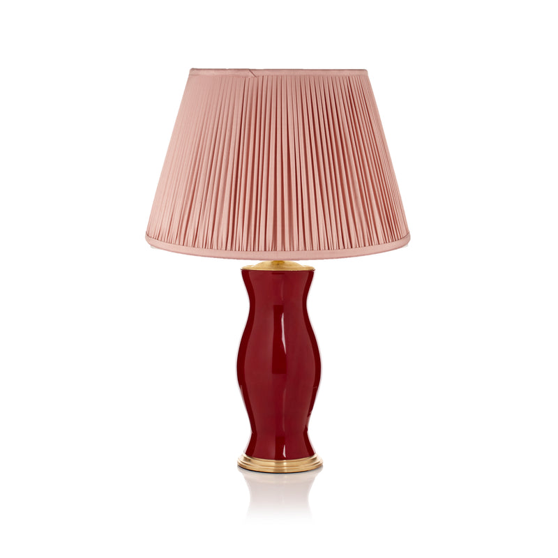 PLEATED SILK LAMPSHADE IN DUSTY PINK