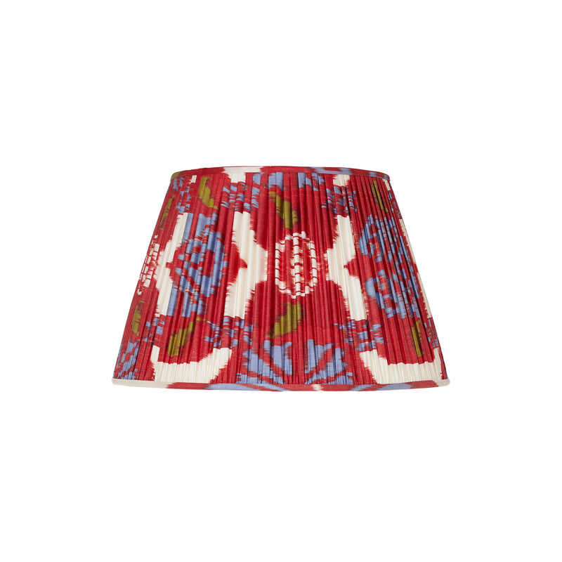 RED SILK IKAT LAMPSHADE- 1 X 10"