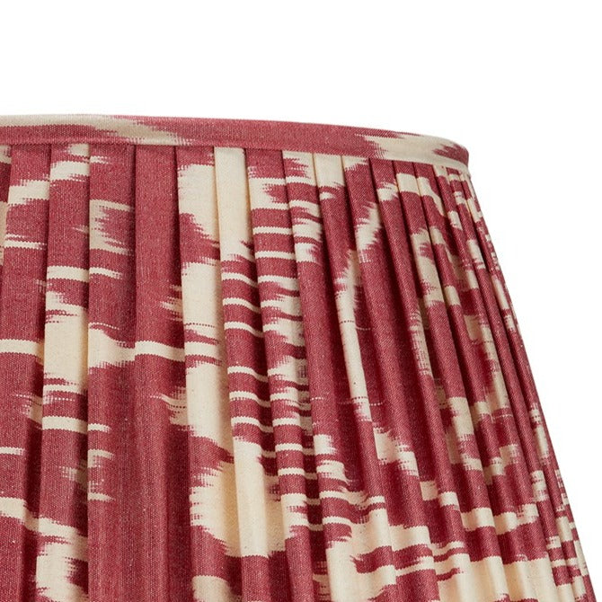 BURNT RED AND CREAM IKAT LAMPSHADE