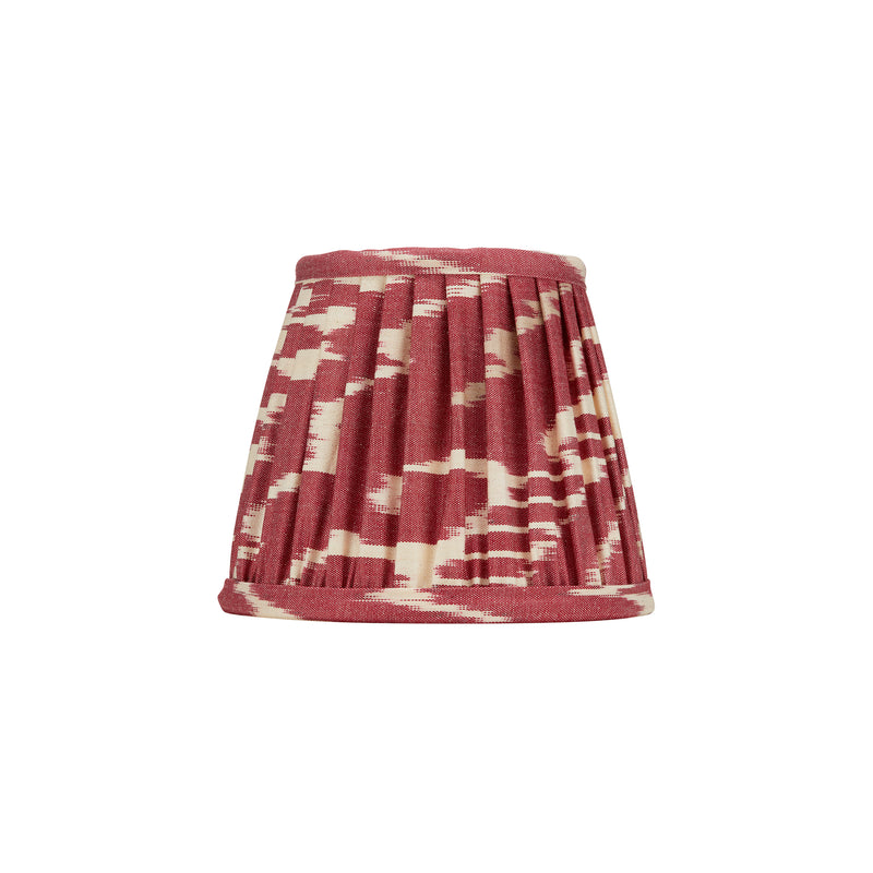 BURNT RED AND CREAM IKAT LAMPSHADE