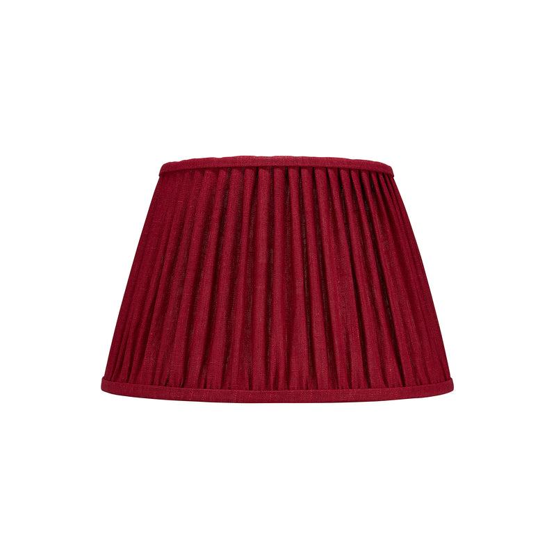 PLEATED LINEN LAMPSHADE IN RED