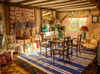 BLUE SILK IKAT LAMPSHADES SHOT