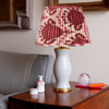 BURGUNDY AND MAGENTA IKAT LAMPSHADE