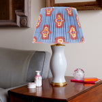 BLUE SILK IKAT LAMPSHADES - ONLY 1 X 10"