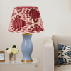 BURGUNDY AND MAGENTA IKAT LAMPSHADE