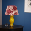 BURGUNDY AND MAGENTA IKAT LAMPSHADE