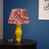 BURNT RED AND CREAM IKAT LAMPSHADE