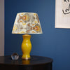 GREY AND YELLOW SILK IKAT LAMPSHADES - ONLY 2 X 10"