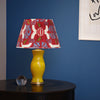 RED SILK IKAT LAMPSHADE- 1 X 10"