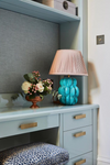 PLEATED SILK LAMPSHADE IN DUSTY PINK