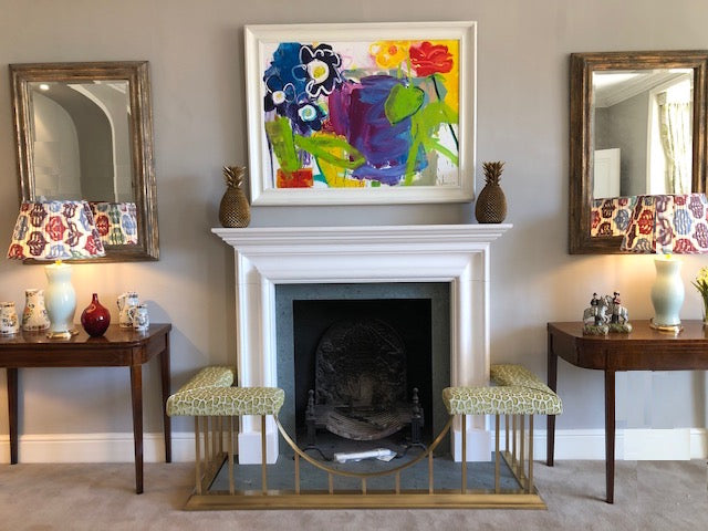 AUTUMNAL SILK IKAT LAMPSHADES SHOT