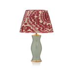 BURNT RED AND CREAM IKAT LAMPSHADE