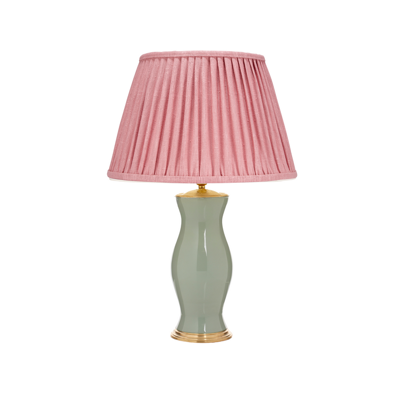 PLEATED LINEN LAMPSHADE IN PINK