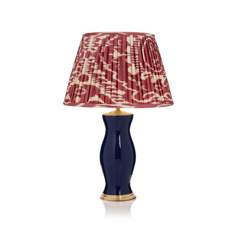 BURNT RED AND CREAM IKAT LAMPSHADE