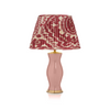 BURNT RED AND CREAM IKAT LAMPSHADE