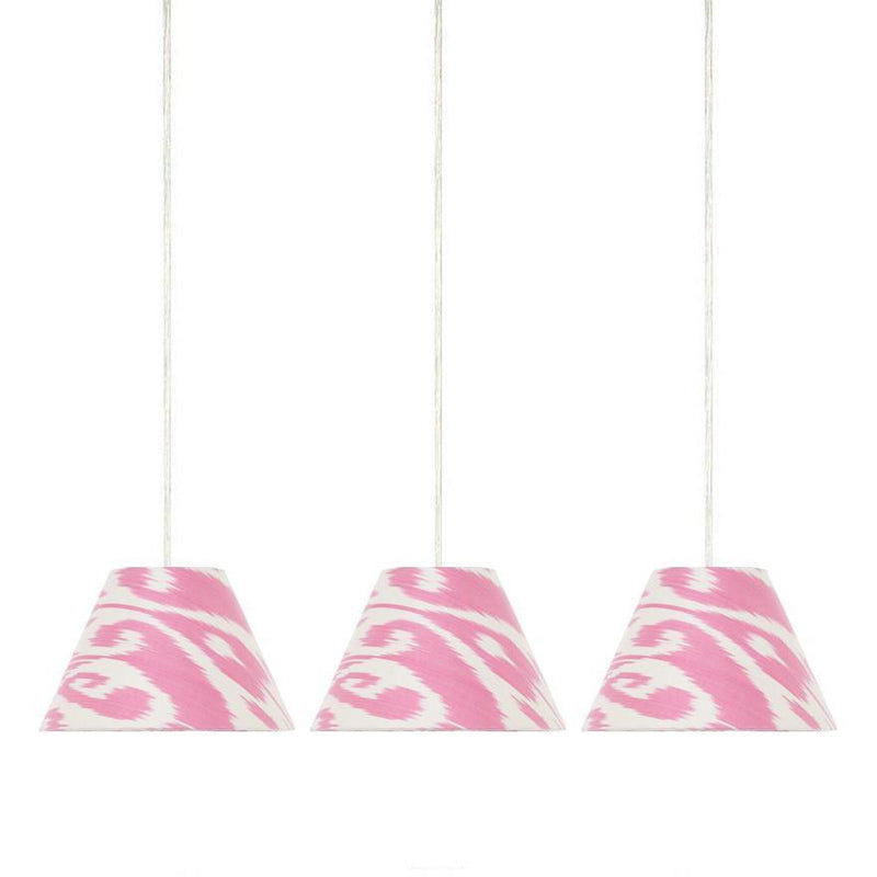 SMALL PENDANT PINK IKAT LAMPSHADE - ONLY 3 LEFT