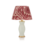 BURNT RED AND CREAM IKAT LAMPSHADE