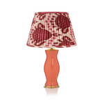 BURGUNDY AND MAGENTA IKAT LAMPSHADE