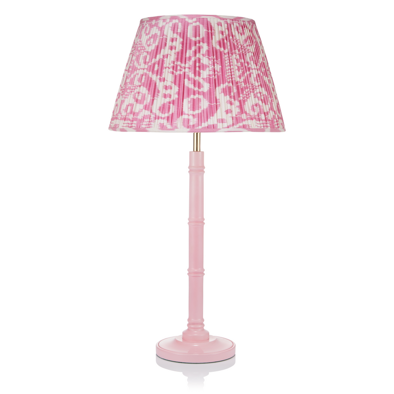 SMALL BAMBOO LACQUERED LAMP IN PINK