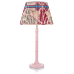 SMALL BAMBOO LACQUERED LAMP IN PINK
