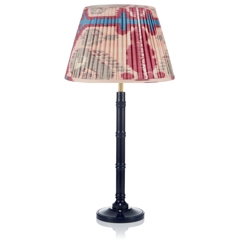 SMALL BAMBOO LACQUERED LAMP IN NAVY