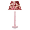 SMALL BAMBOO LACQUERED LAMP IN PINK