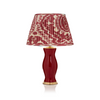 BURNT RED AND CREAM IKAT LAMPSHADE