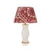 BURNT RED AND CREAM IKAT LAMPSHADE