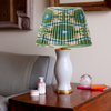 GREEN AND BLUE IKAT LAMPSHADES